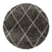 Kusový koberec Alvor Shaggy 3401 taupe kruh
