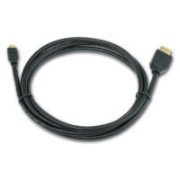 Kabel CABLEXPERT CC-HDMID-6 HDMI-HDMI micro 1,8m, 1.3, M/M stíněný, zlacené kontakty, černý