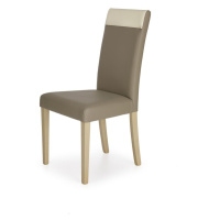 Jídelní židle NORBERT – masiv, ekokůže, více barev Dub sonoma / béžový