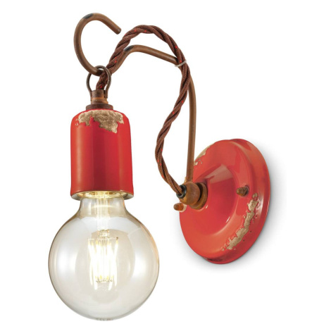 Ferroluce C665 nástěnné svítidlo ve vintage stylu, červené Ferro Luce