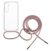 FIXED Pure Neck kryt s růžovou šňůrkou na krk Samsung Galaxy S24+