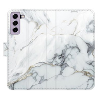 iSaprio flip pouzdro SilverMarble 15 pro Samsung Galaxy S21 FE 5G