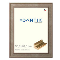 DANTIK rámeček 30 × 40, TOOTH malý stříbrný plexi čiré