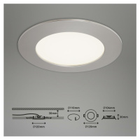 BRILONER LED vestavné svítidlo, pr. 12 cm, 7 W, matný nikl IP44 BRI 7284-012