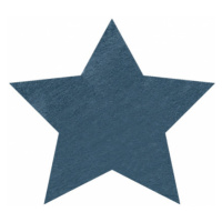 Koberec protiskluzový SHAPE 3148 hvězda Shaggy - modrý plyš