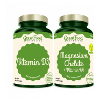 GREENFOOD NUTRITION Duopack Magnesium Chelate 90ks+ Vitamin D3 60ks