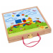 Woody dřevěné hračky - Magnetický kreativní kufřík s tvary