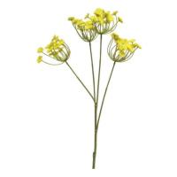 Kopr řezaný umělý 4 květy žlutý 68cm