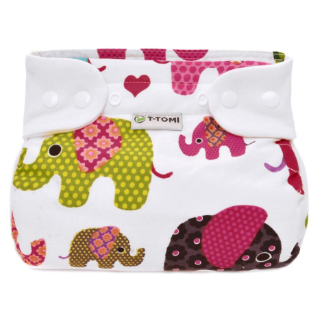 T-Tomi Ortopedické abdukční kalhotky patentky -  PINK ELEPHANTS (3-6KG)