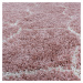 Ayyildiz koberce Kusový koberec Salsa Shaggy 3201 rose kruh Rozměry koberců: 160x160 (průměr) kr