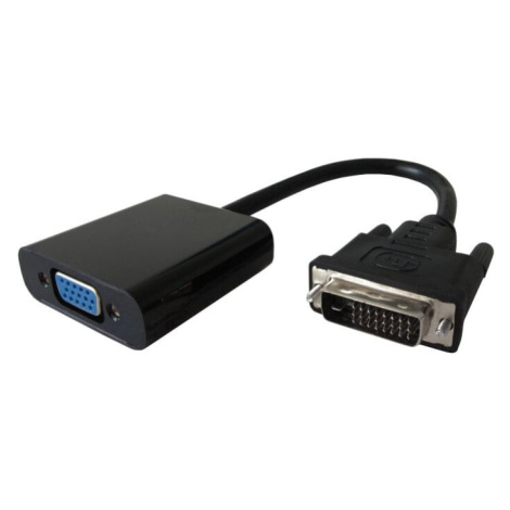 PremiumCord převodník DVI na VGA s krátkým kabelem, černá - khcon-22