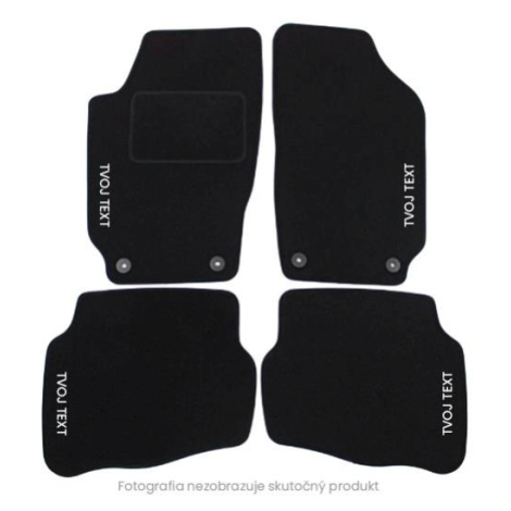 Premium black velurové autokoberce Nissan Pathfinder 2005-2014 , Text na bok, všechny 4, Zelená,