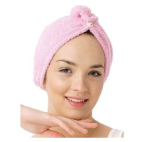 Chanar Rychleschnoucí froté turban na vlasy, růžový