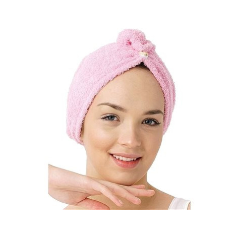 Chanar Rychleschnoucí froté turban na vlasy, růžový