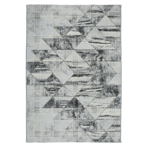 Venkovní vzorovaný koberec TROJKAT šedá 120x170 cm Multidecor