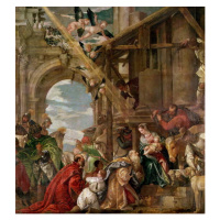 Obrazová reprodukce Adoration of the Kings, 1573, (1528-88) Veronese, 35x40 cm