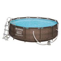 Bazén STEEL PRO MAX 3.66 x 1.00 m s filtrací vzor ratan, 56709