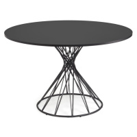 Černý kulatý jídelní stůl s černou deskou ø 120 cm Niut – Kave Home