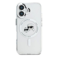 Karl Lagerfeld IML K&CH Heads Metal Frame MagSafe Zadní Kryt pro iPhone 16 Plus Transparent