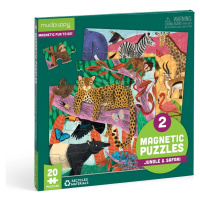 Mudpuppy Magnetické puzzle Safari a džungle 2x20 dílků