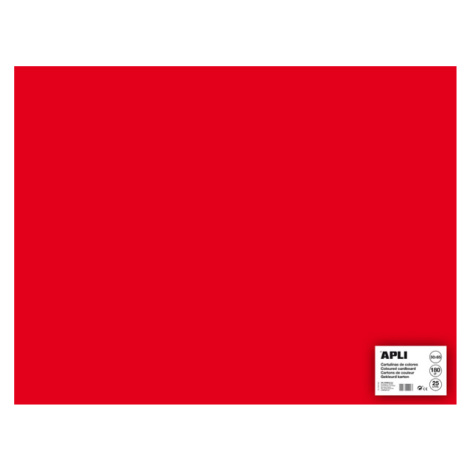 APLI sada barevných papírů, A2+, 170 g, červený - 25 ks