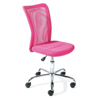 Dětská otočná židle na kolečkách clyde - růžová