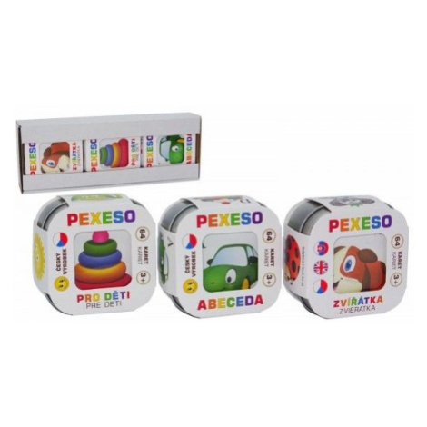 Pexeso 3 ks Abeceda, Zvířátka, Pro děti - společenská hra