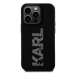 Karl Lagerfeld 3D Rubber Glitter Logo Karl Zadní Kryt pro iPhone 15 Pro Max Black