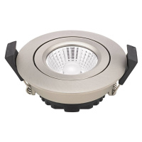 Sigor LED bodový podhled Diled, Ø 8,5 cm, 6 W, Dim-To-Warm, ocel