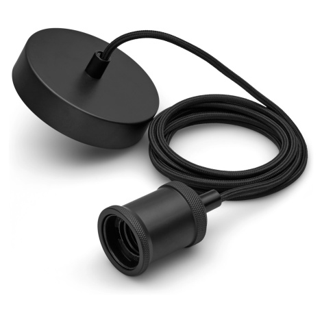 Philips Závěsný kabel Vintage s objímkou E27 černý a baldachýn