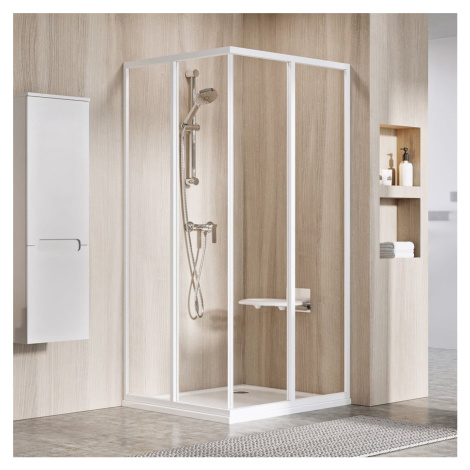 Bílé sprchové dveře