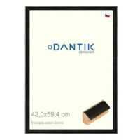 DANTIK rámeček 42 × 59,4, INCLINATA colori černý plexi čiré