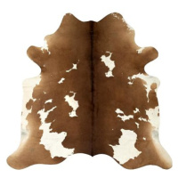 Koberec z pravé hovězí kůže hnědo-bílý 150x170 cm