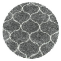 Ayyildiz koberce Kusový koberec Salsa Shaggy 3201 grey kruh Rozměry koberců: 120x120 (průměr) kr