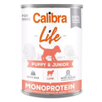 Calibra Dog Life konzerva pro štěňata a juniory s jehněčím a rýží 6 × 400 g