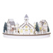 EMOS LED vánoční vesnička, kruh, 2x 2x AA, vnitřní, teplá bílá, časovač