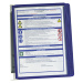 DURABLE Nástěnný držák - kompletní souprava, 5 průhledných tabulek DIN A4, bal.j. 2 ks, modrý rá