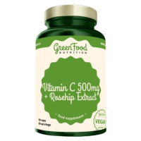 GREENFOOD NUTRITION Vitamin C 500mg + Rosehip extract 60 kapslí