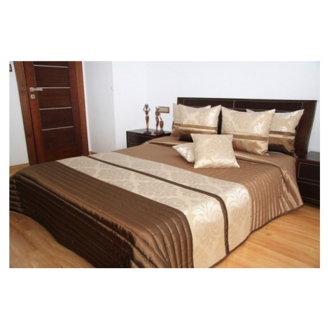 Luxusní hnědé přehozy na postel Šířka: 260 cm | Délka: 240 cm