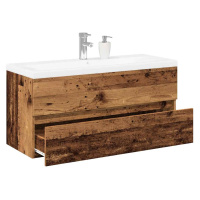 vidaXL Skříňka se zápustným umyvadlem old wood 101 x 39,5 x 49 cm