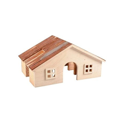 DUVO+ Domeček dřevěný pro drobné hlodavce 22 × 18 × 15 cm