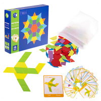Montessori puzzle dřevěné tvary 155 ks