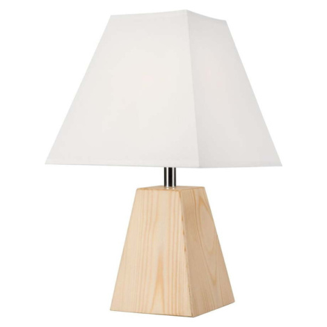 Světle hnědá stolní lampa s textilním stínidlem, výška 33 cm Eco – LAMKUR