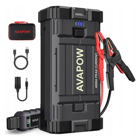 Booster Start Jump Starter Avapow A58 Profesionální Výkonný Výkon 4000A