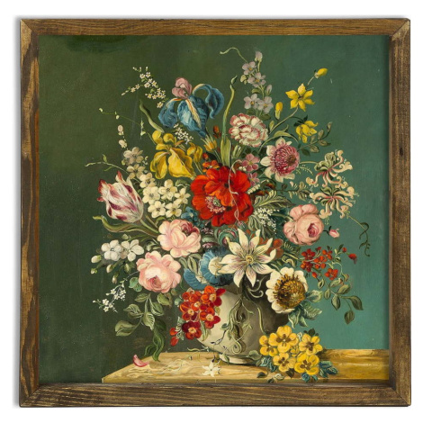 Nástěnný obraz Vintage Flowers, 50 x 50 cm Evila Originals