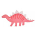 Girl Dino party – Talířky papírové růžové 16 x 30 cm8 ks