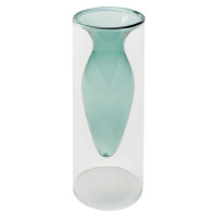 KARE Design Skleněná váza Amore - modrá, 20cm