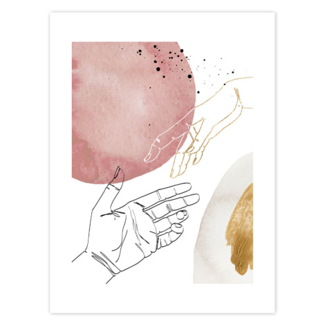 Abstraktní obraz na zeď - ruky INSPIO