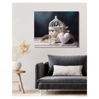 Obrazy na stěnu - Bílé aranžmá se svíčkou Rozměr: 40x50 cm, Rámování: bez rámu a bez vypnutí plá
