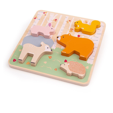 Bigjigs Toys Dřevěné puzzle ANIMALS
